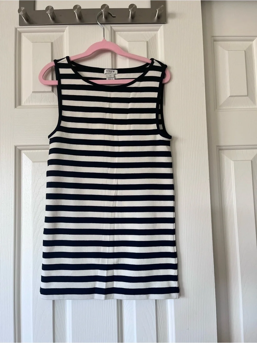 J. Crew Navy and White Boatneck Striped Tank Top, size XS